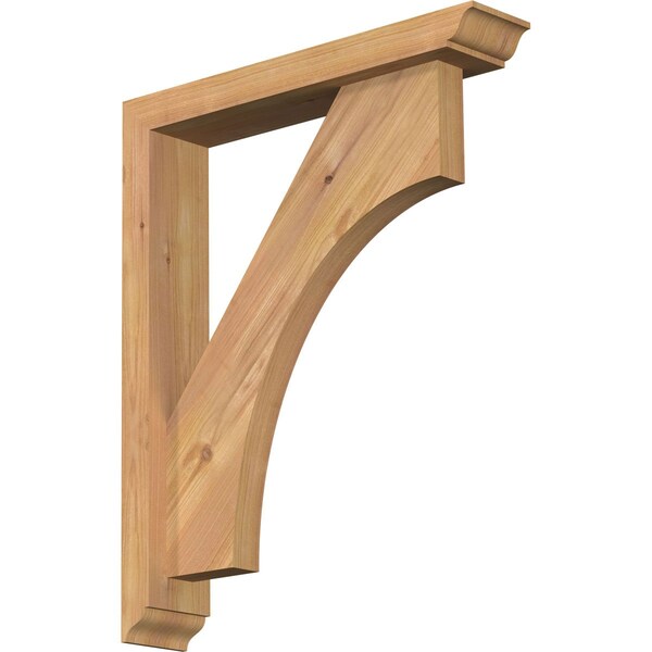 Ekena Millwork Westlake Traditional Smooth Bracket w/ Offset Brace, Western Red Cedar, 3 1/2"W x 18"D x 22"H BKT0402X18X22WTL01SWR - main
